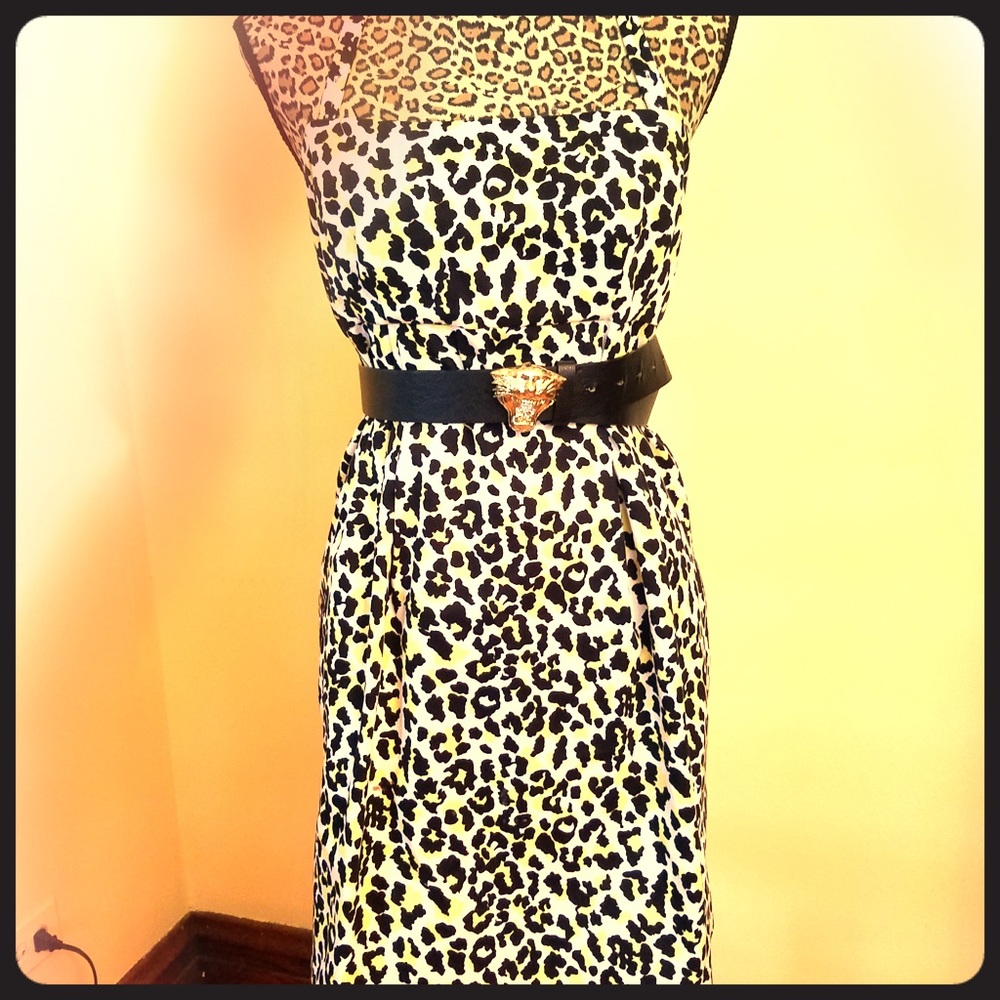 Michael Kors cheetah print halter dress